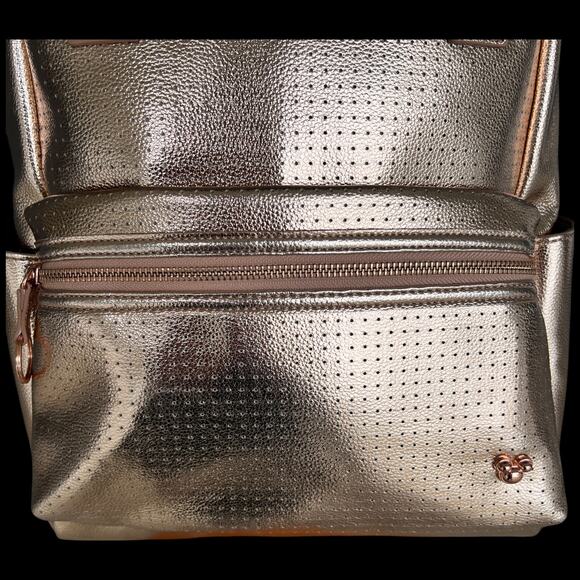 DISNEY MICKEY MOUSE Icon Flair Women's Backpack Rose Gold Bag Perforated - Picture 9 of 16